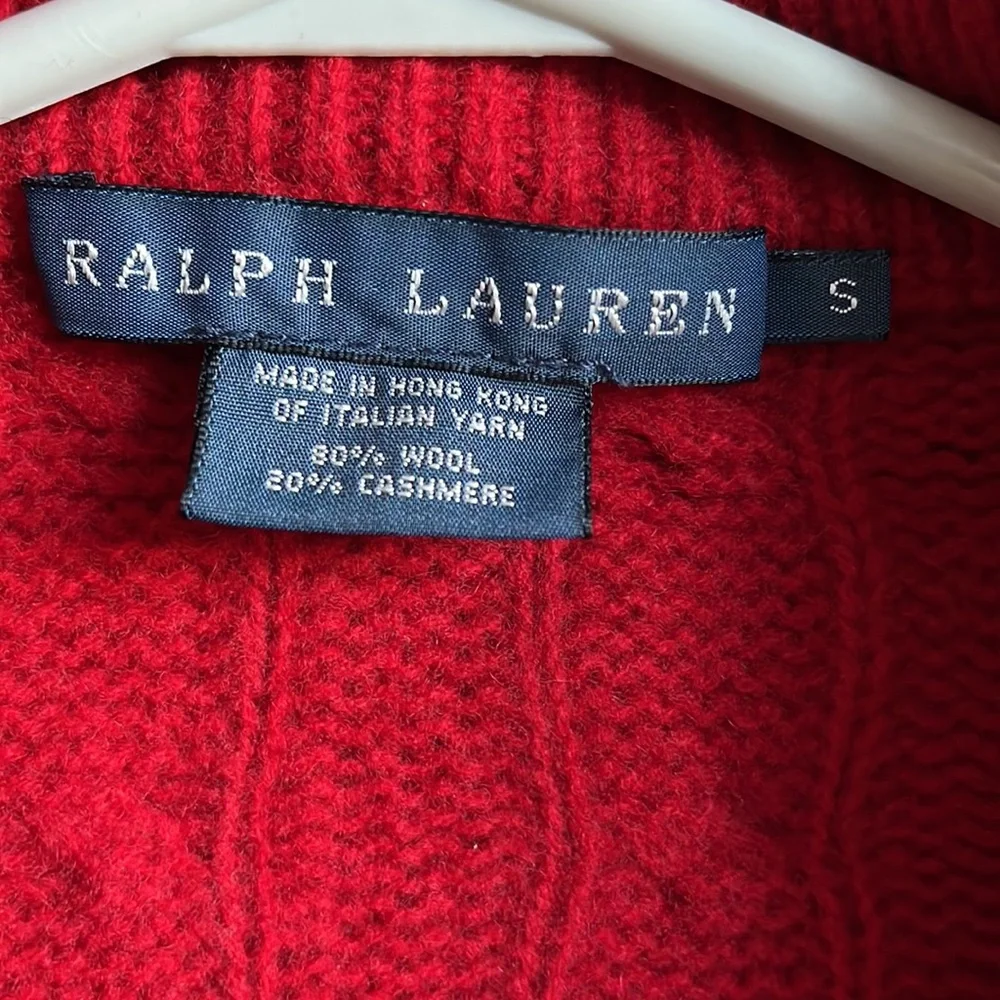 Women's Ralph Lauren Wool & Cashmere Sweater / Red / Size S - Picture 5 of 16